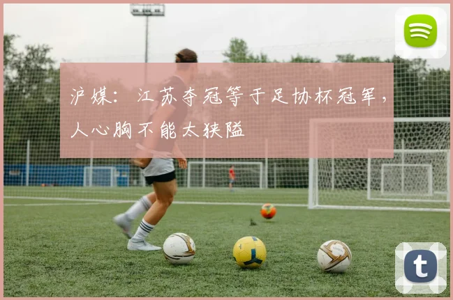 沪媒：江苏夺冠等于足协杯冠军，人心胸不能太狭隘